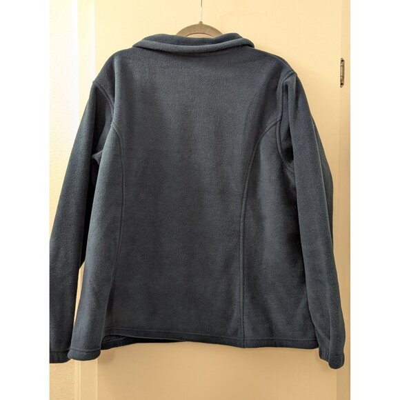 Columbia Womens Full-Zip Fleece Jacket 2X Navy Blue Warm & Cozy Outerwear - Picture 4 of 7